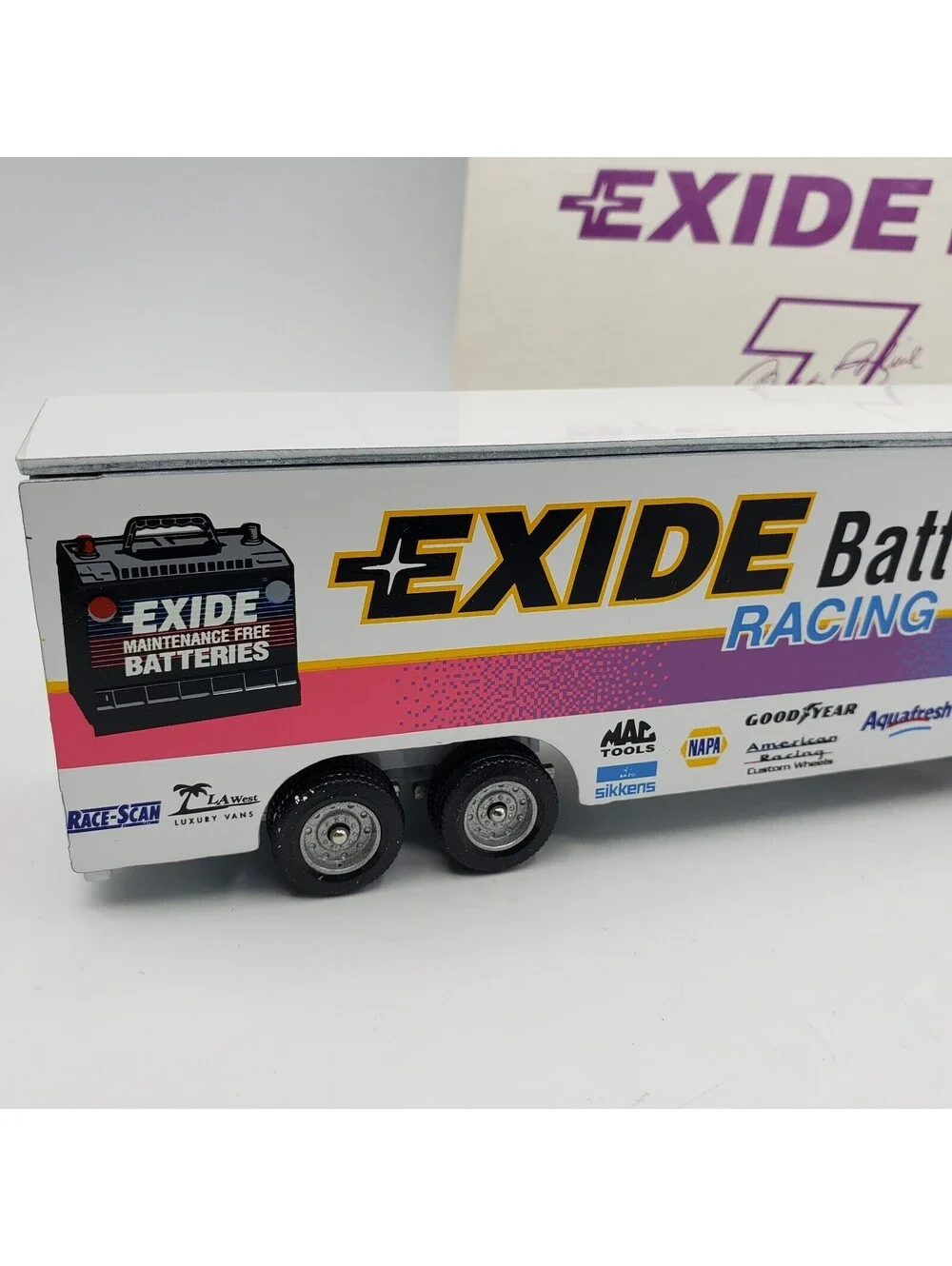 VTG Winross Die Cast Trucks NIB Geoff Bodine Exide Hauler Batteries Racing